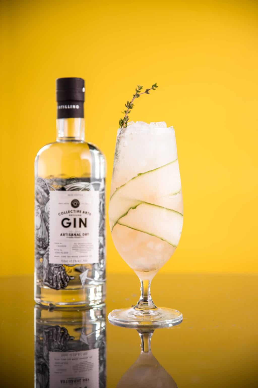 Fancy Cucumber Thyme Gin and Tonic Liquid Culture