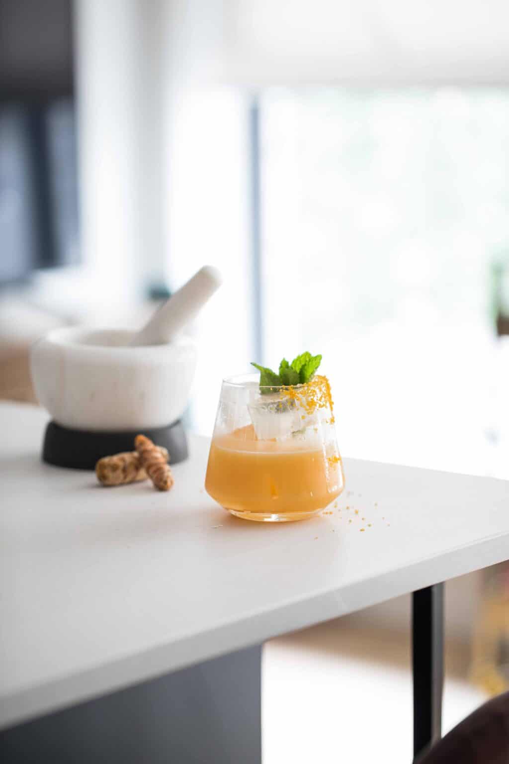 Turmeric Coconut Rum Cocktail Liquid Culture
