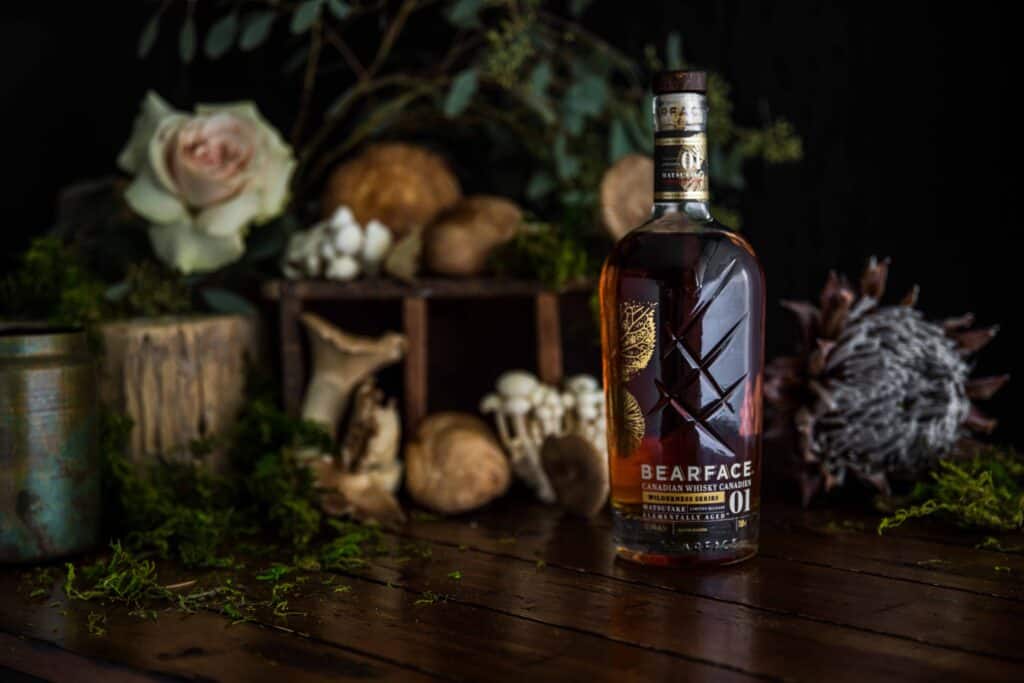 Bearface Matsutake Whisky and Peach Cocktail Liquid Culture