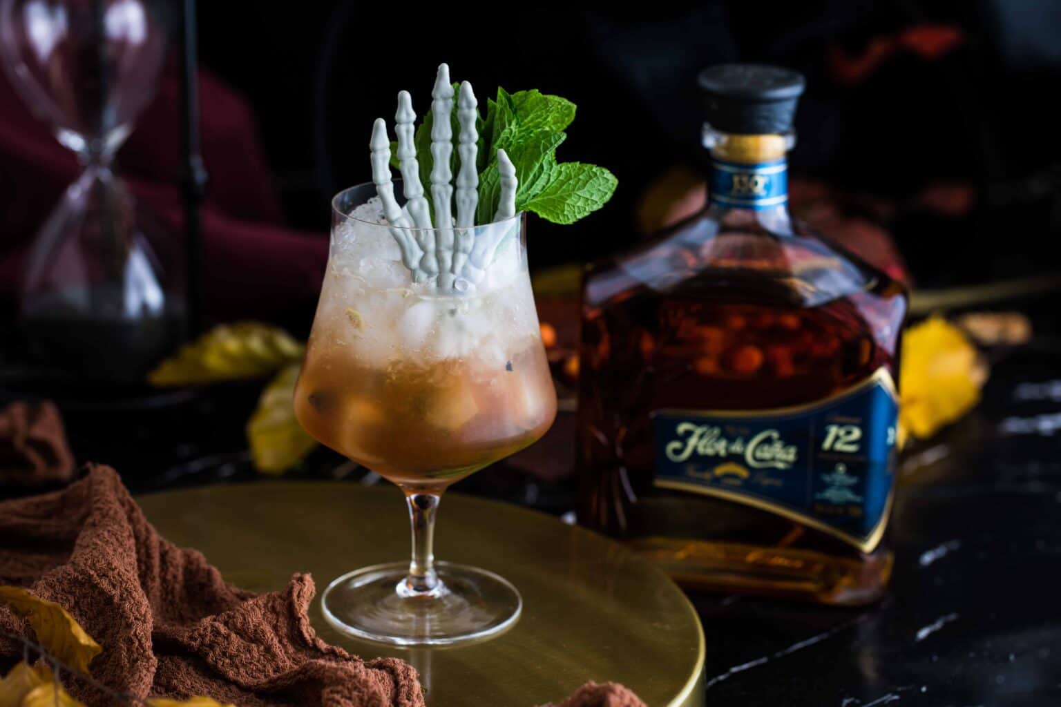Ghouls and Smoke Halloween Rum Cocktail made with Flor de Cana