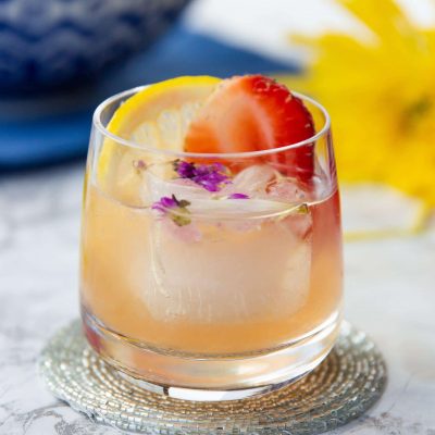 Rhubarb and Strawberry Gin Punch